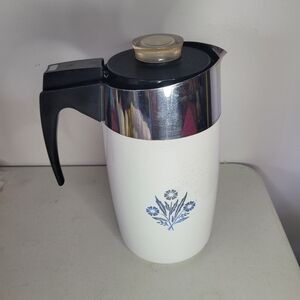 Corningware Blue Cornflower electric percolator 10 cup. Coffe Pot no cord